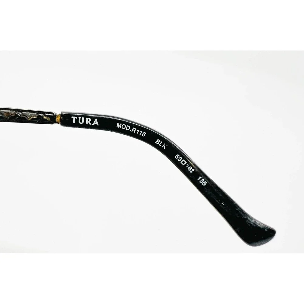 Tura Eyeglass Frames Womens Black R116 Filigree Temple 53-16-135